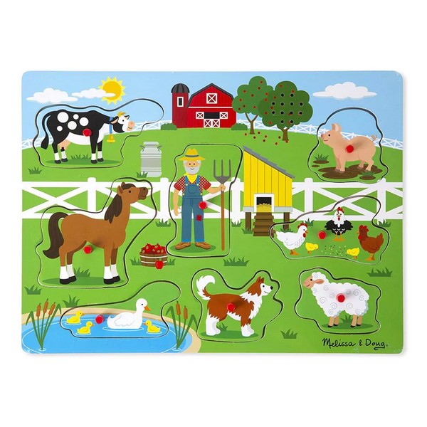 Продукт Melissa and Doug Фермата на Макдоналдс с песничка - Дървен пъзел  - 0 - BG Hlapeta